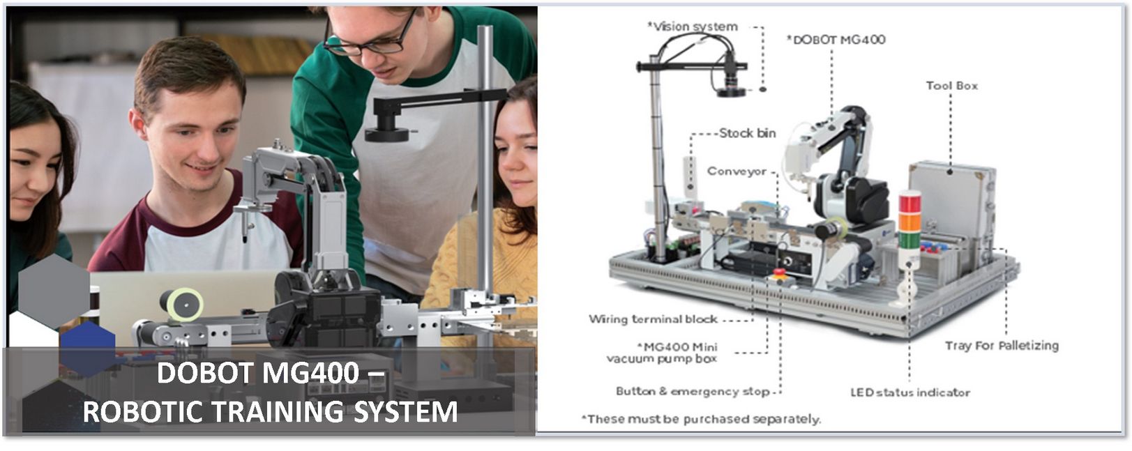 Sistema de entrenamiento con Dobot Mg400